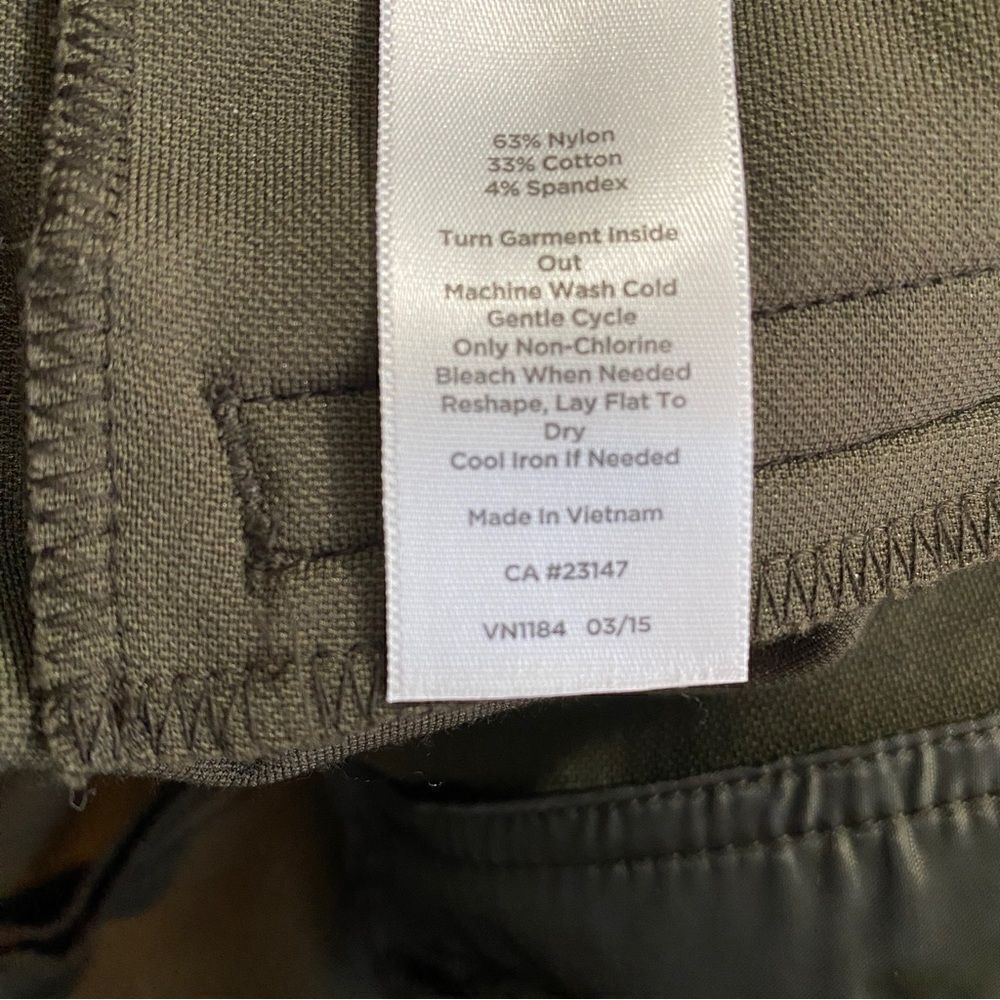 Talbots Dalton Equestrian-Inspired Riding Cropped Pants Loden Green Size 16P - Picture 9 of 10